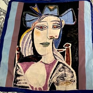 Pablo Picasso Authorized Silk Scarf Woman with a Hat